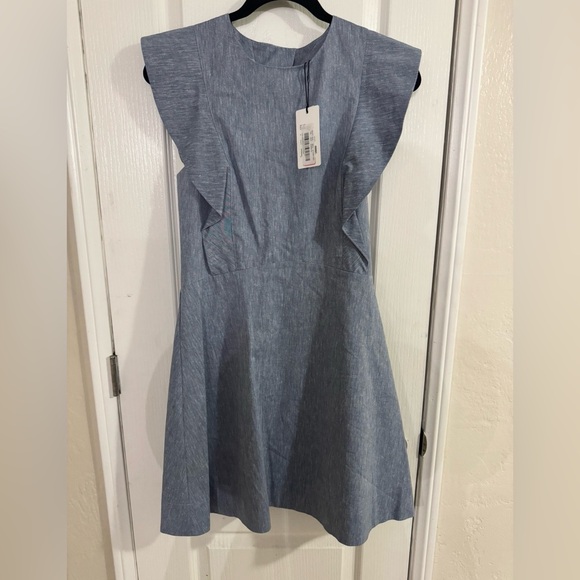 Elegant Blue Midi Dress - Picture 2 of 9